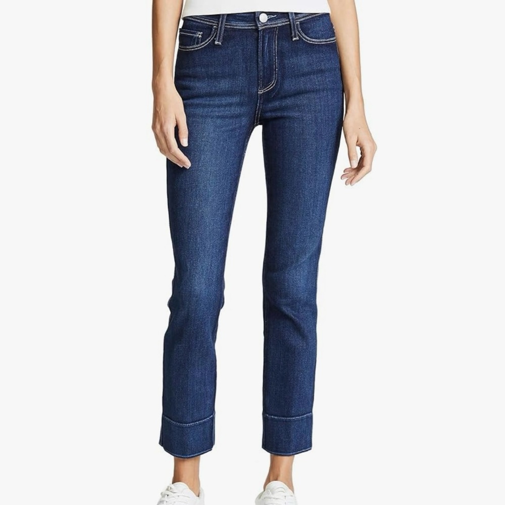 PAIGE Blue Ankle Cropped Denim